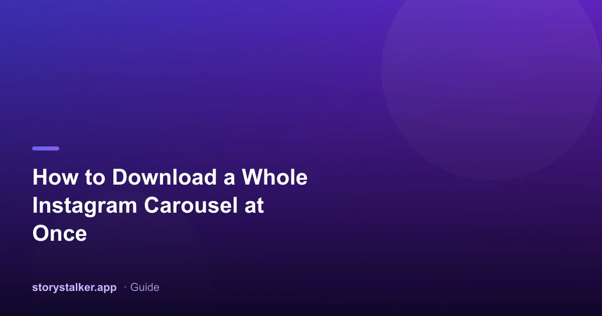 A grid of Instagram carousel slides being downloaded together as one album