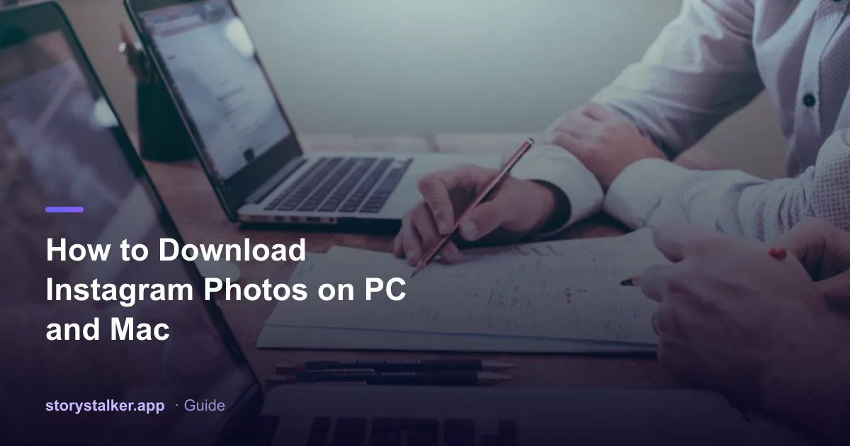 Downloading an Instagram photo to a laptop on Windows or Mac