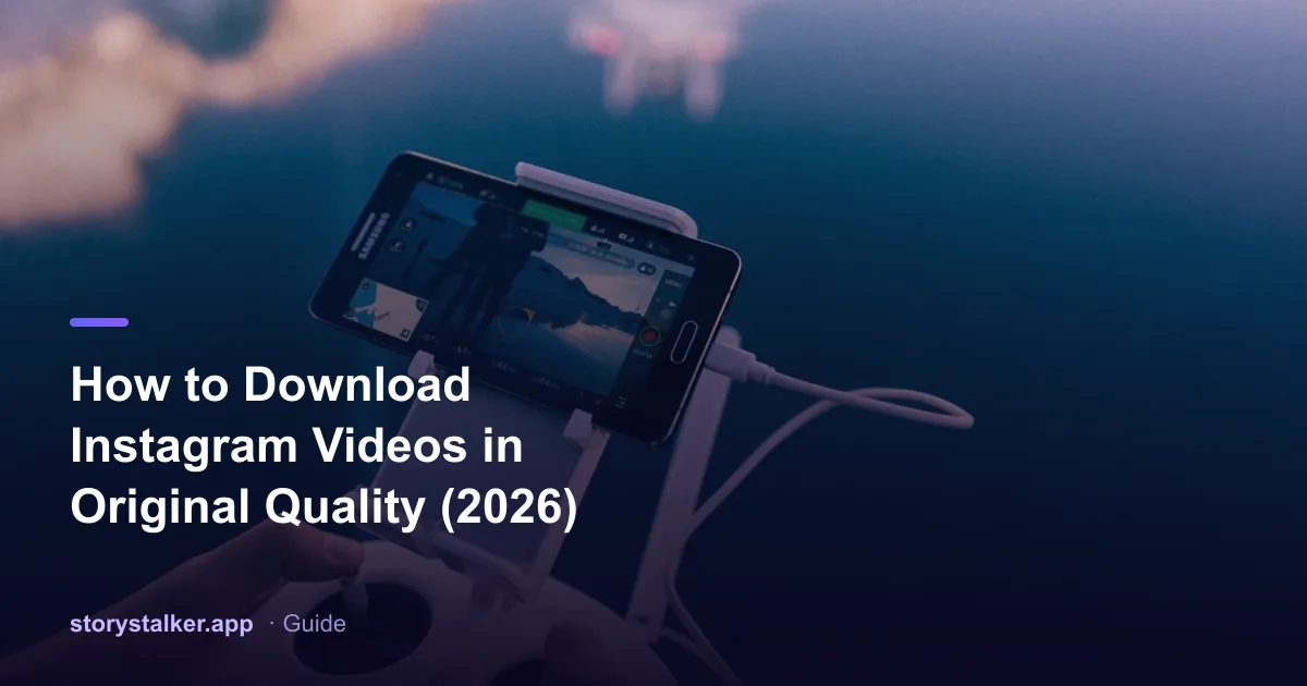 Downloading an Instagram video post as an MP4 file