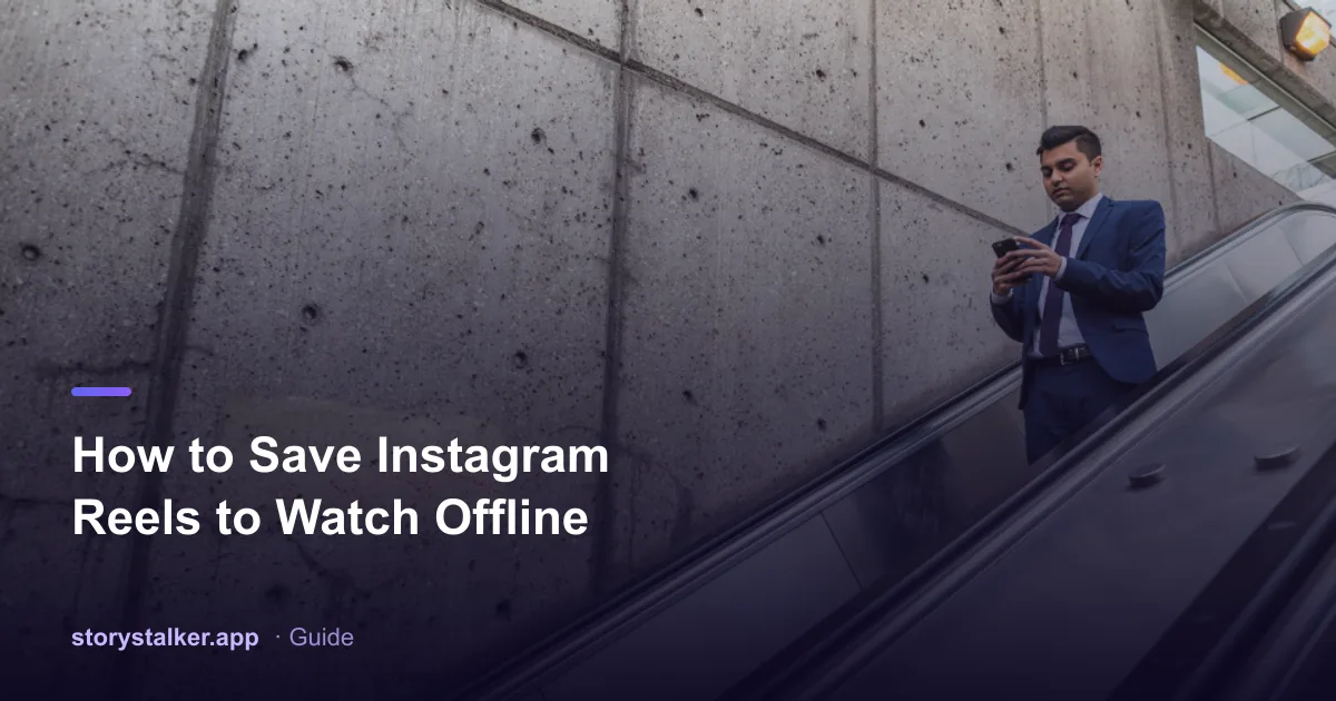 A phone showing an Instagram Reel next to a downloaded video file icon, representing offline playback