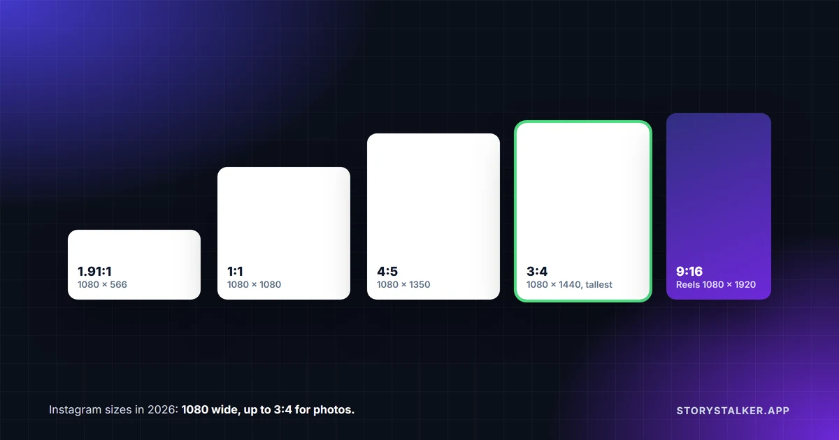 Instagram photo and video sizes in 2026