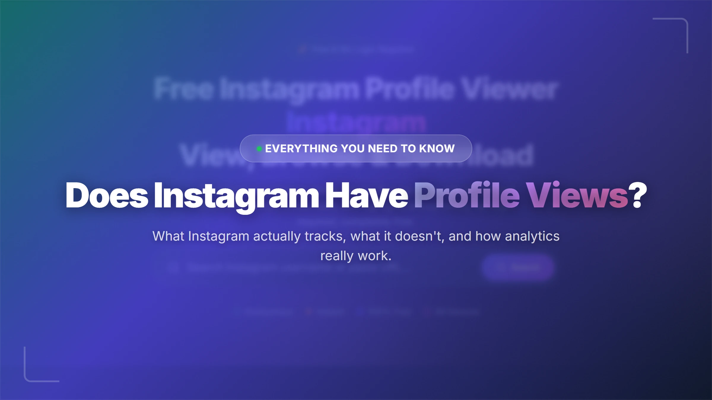 Does Instagram Have Profile Views?