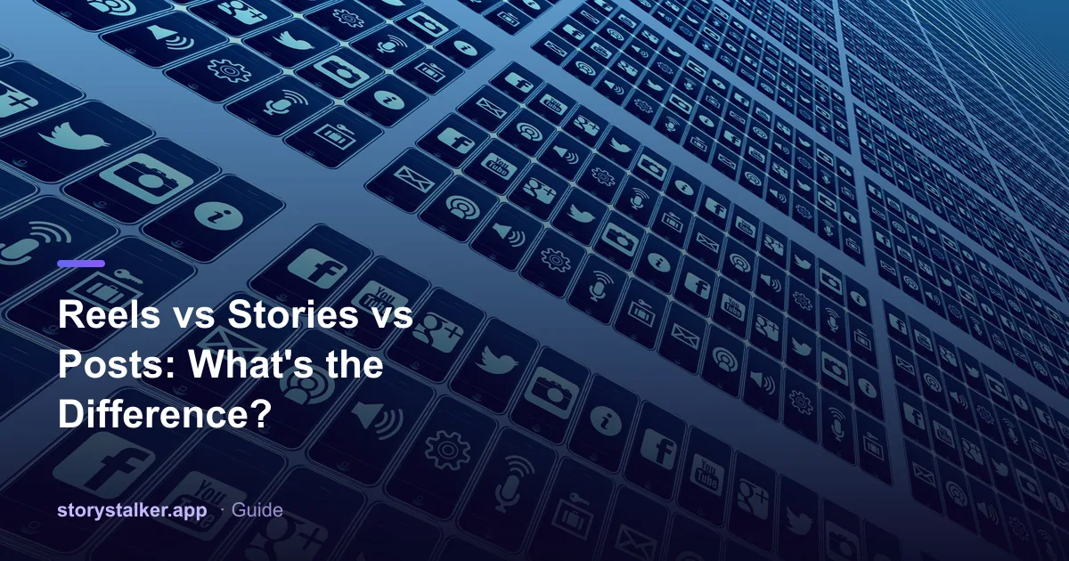 Side-by-side icons representing Instagram Reels, Stories, and Posts